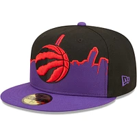 Men's New Era Black/Purple Toronto Raptors Tip Off 59FIFTY Fitted - Hat