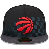 Men's New Era Black 2024 NBA All-Star Game Rally Drive Checkerboard 59FIFTY Fitted Hat