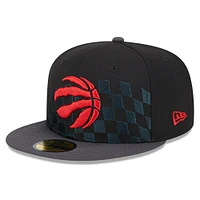 Men's New Era Black 2024 NBA All-Star Game Rally Drive Checkerboard 59FIFTY Fitted Hat