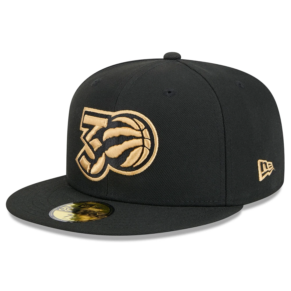 Men's New Era  Black Toronto Raptors 2024/25 City Edition Alternate 59FIFTY Fitted Hat