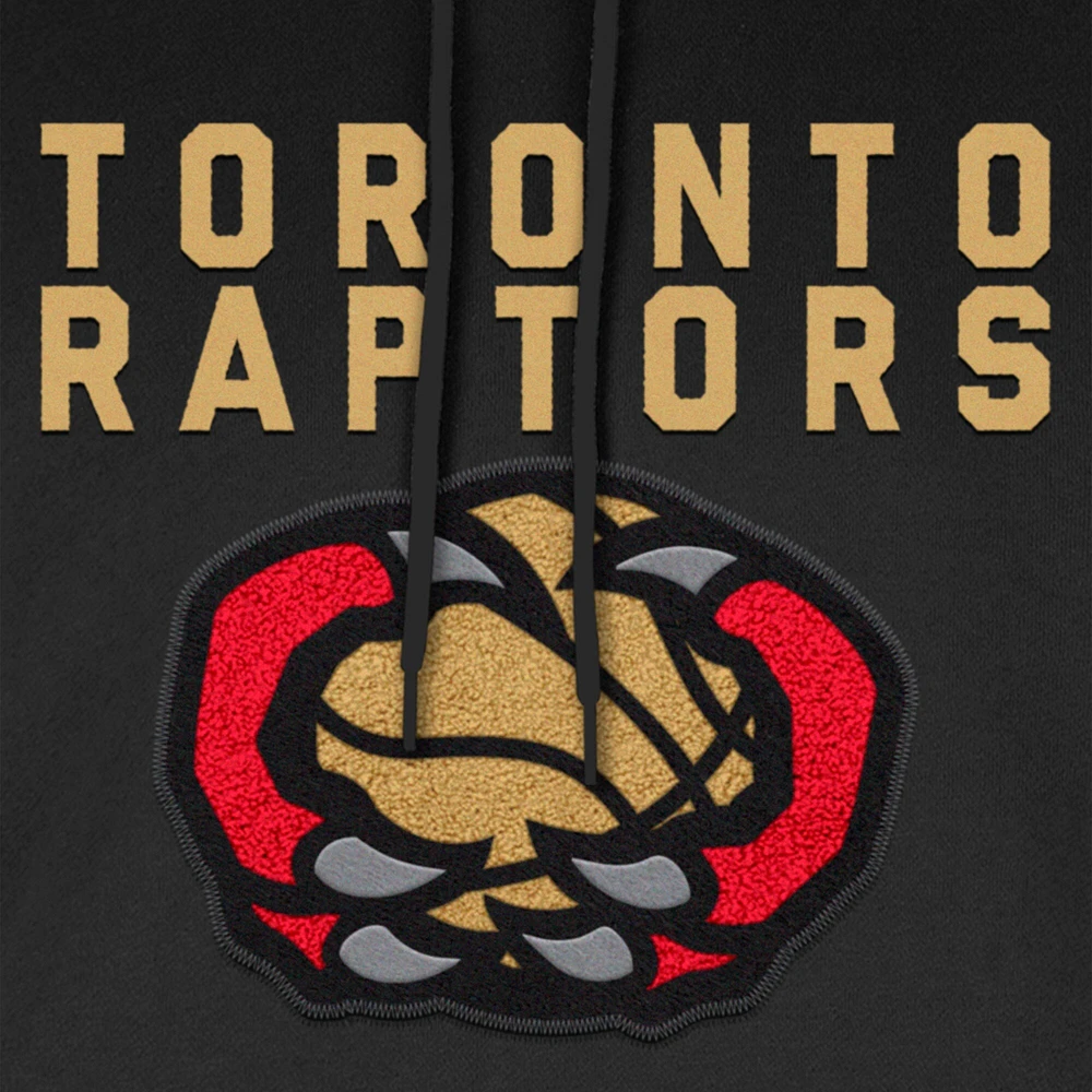 Men's New Era  Black Toronto Raptors 2024/25 City Edition Chenille Heavyweight Pullover Hoodie