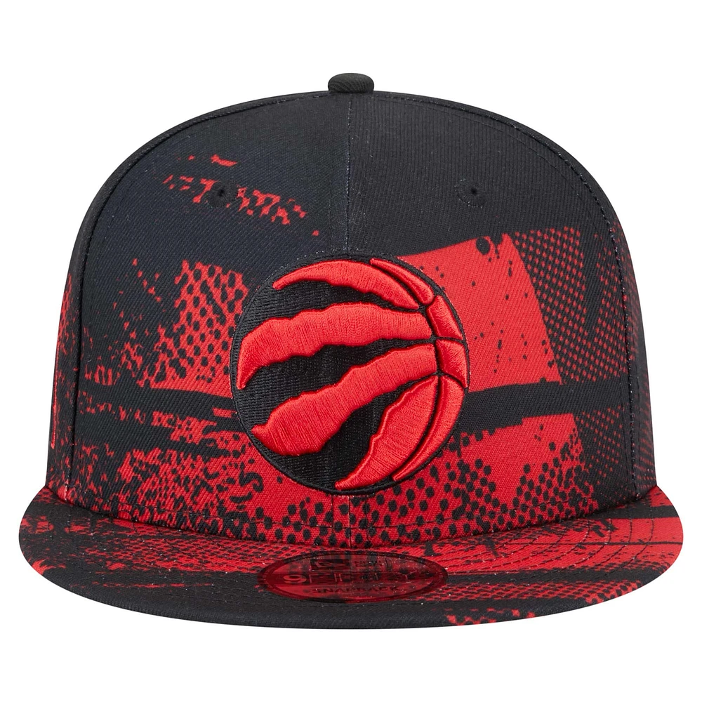 Men's New Era Black Toronto Raptors Tip-Off 9FIFTY Snapback Hat