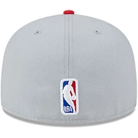 Men's New Era Gray/Red Toronto Raptors Tip-Off Two-Tone 59FIFTY Fitted Hat
