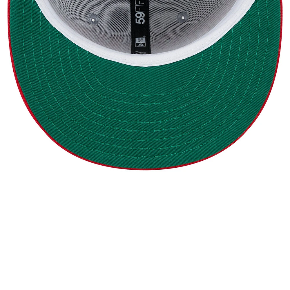 Men's New Era Gray/Red Toronto Raptors Tip-Off Two-Tone 59FIFTY Fitted Hat