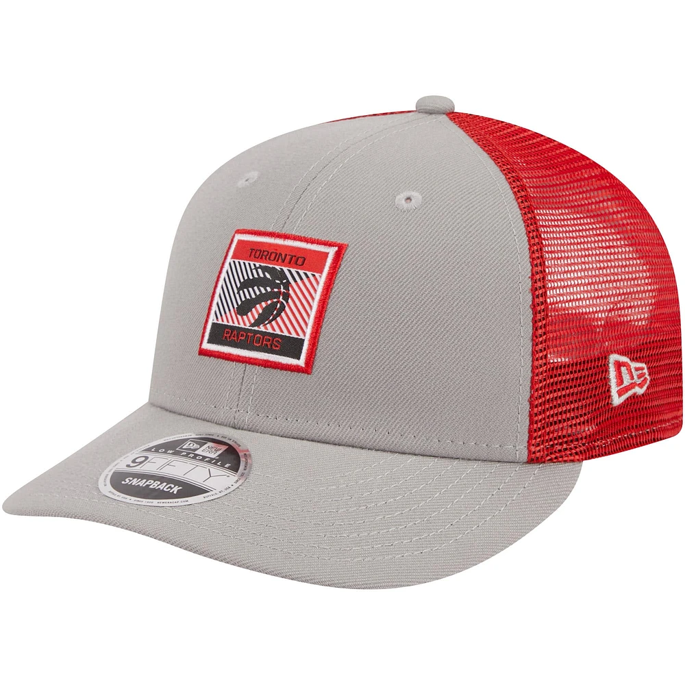 Men's New Era Gray Toronto Raptors Low Profile 9FIFTY Adjustable Hat