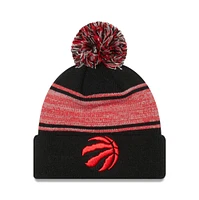 Men's New Era Red/Black Toronto Raptors Chilled Cuffed Knit Hat with Pom