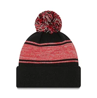 Men's New Era Red/Black Toronto Raptors Chilled Cuffed Knit Hat with Pom