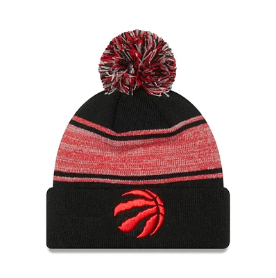 Men's New Era Red/Black Toronto Raptors Chilled Cuffed Knit Hat with Pom
