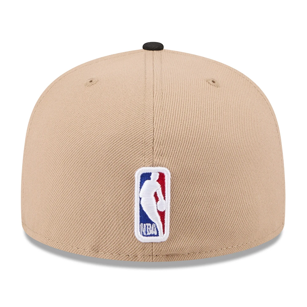 Men's New Era Tan/Black Toronto Raptors 2024 NBA Draft 59FIFTY Fitted Hat