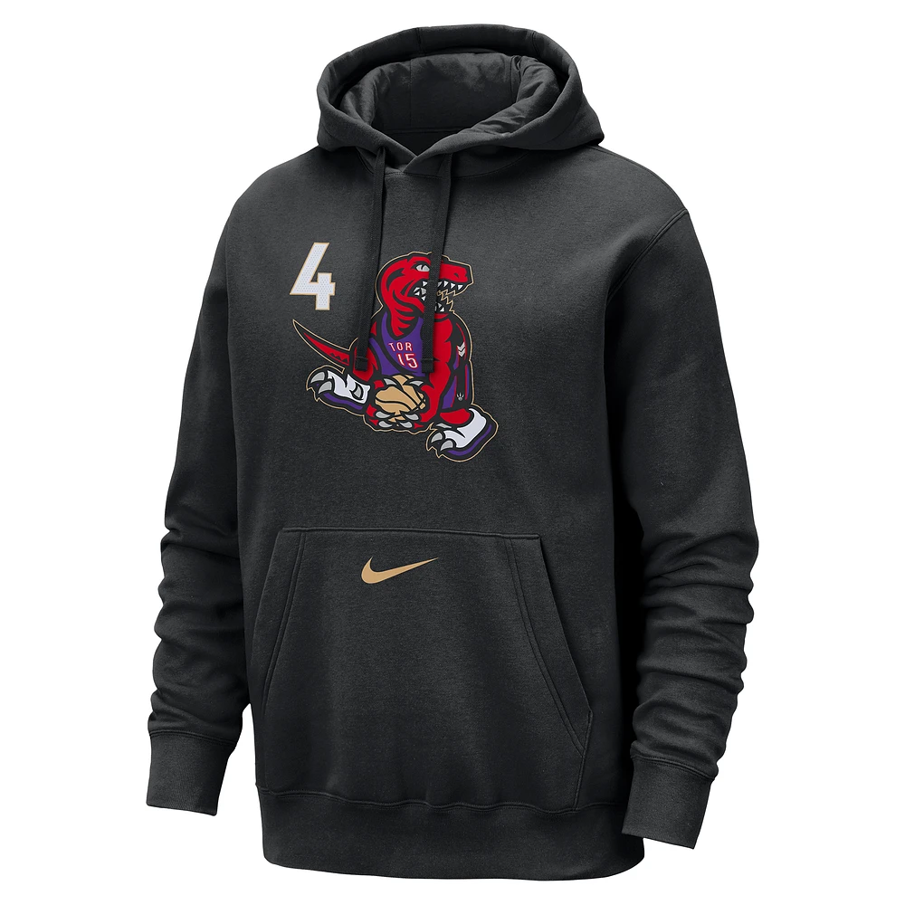 Sweat à capuche Nike Scottie Barnes pour homme, édition City 2024/25, nom et numéro, Toronto Raptors, noir