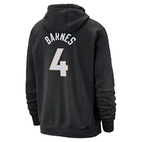 Sweat à capuche Nike Scottie Barnes pour homme, édition City 2024/25, nom et numéro, Toronto Raptors, noir