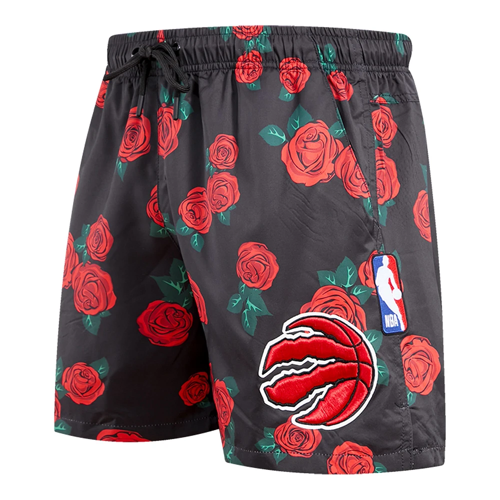 Men's Pro Standard Black Toronto Raptors Roses Woven Shorts