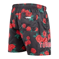 Men's Pro Standard Black Toronto Raptors Roses Woven Shorts