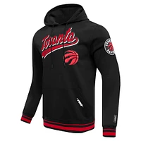 Men's Pro Standard Black Toronto Raptors Script Tail Pullover Hoodie