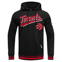 Men's Pro Standard Black Toronto Raptors Script Tail Pullover Hoodie