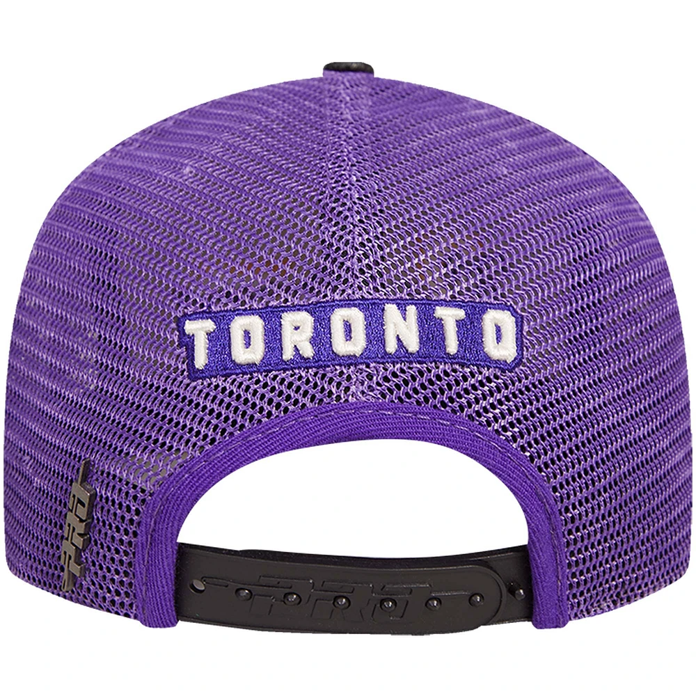 Men's Pro Standard Cream/Purple Toronto Raptors Visor Elite Classic Trucker Snapback Hat