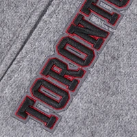 Men's Pro Standard Gray Toronto Raptors Crest Emblem Wool Varsity Full-Zip Jacket