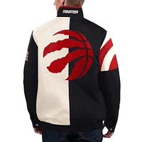 Men's Starter Black/White Toronto Raptors Zone Blitz Full-Zip Jacket