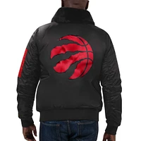 Starter x Ty Mopkins pour homme Noir Toronto Raptors Mois de l'histoire des Noirs Satin - Veste entièrement zippée