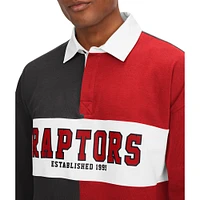 Men's Tommy Jeans Black/Red Toronto Raptors Ronnie Rugby Long Sleeve T-Shirt