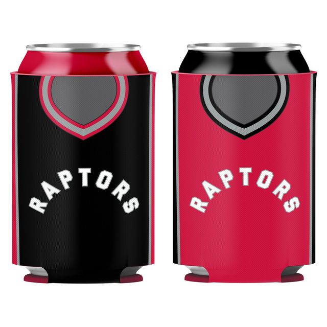 The Sports Vault Toronto Raptors - Ensemble refroidisseur de canettes en jersey réversible en néoprène 2 pièces