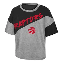 Toddler Heather Gray/Black Toronto Raptors Lifestyle Superstar - T-Shirt & Shorts Set