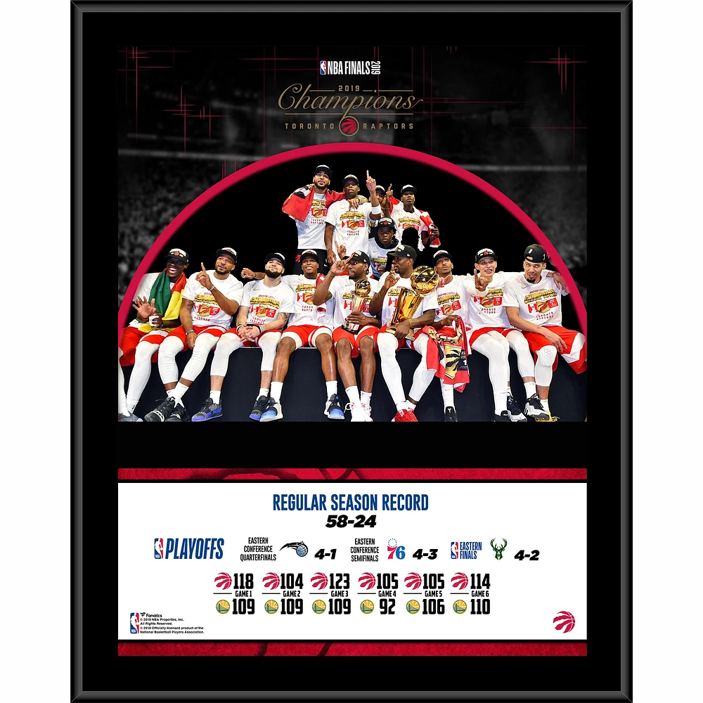 Toronto Raptors 12" x 15" 2019 NBA Finals Champions Sublimated Plaque