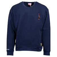 Unisex Mitchell & Ness Navy Toronto Raptors Hardwood Classics Swag Oversize Pullover Sweatshirt