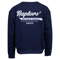 Unisex Mitchell & Ness Navy Toronto Raptors Hardwood Classics Swag Oversize Pullover Sweatshirt