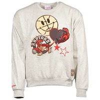 Unisex Mitchell & Ness Oatmeal Toronto Raptors Canadian Bacon Hardwood Classics Pullover Sweatshirt