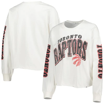 T-shirt court à manches longues et dos brossé Toronto Raptors Parkway '47 pour femmes