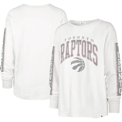 Women's '47 White Toronto Raptors Statement - Long Sleeve T-Shirt