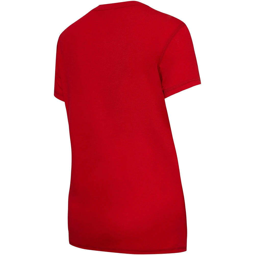 Women's College Concepts Red/Black Toronto Raptors Arctic T-Shirt & Flannel Pants Sleep Set