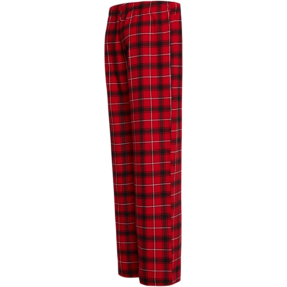 Women's College Concepts Red/Black Toronto Raptors Arctic T-Shirt & Flannel Pants Sleep Set