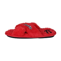 Women's FOCO Toronto Raptors Script Cross - Slide Slippers