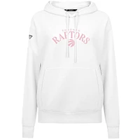 Women's Levelwear  White Toronto Raptors Mother's Day Adorn Arched Pullover Hoodie