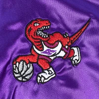 Women's Mitchell & Ness Purple/Red Toronto Raptors Hardwood Classics Satin Raglan - Full-Snap Jacket