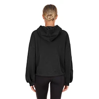 Women's New Era Black Toronto Raptors 2024/25 City Edition Cropped Pullover Hoodie