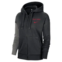 Women's Nike Black Toronto Raptors Courtside Essential - Full-Zip Hoodie