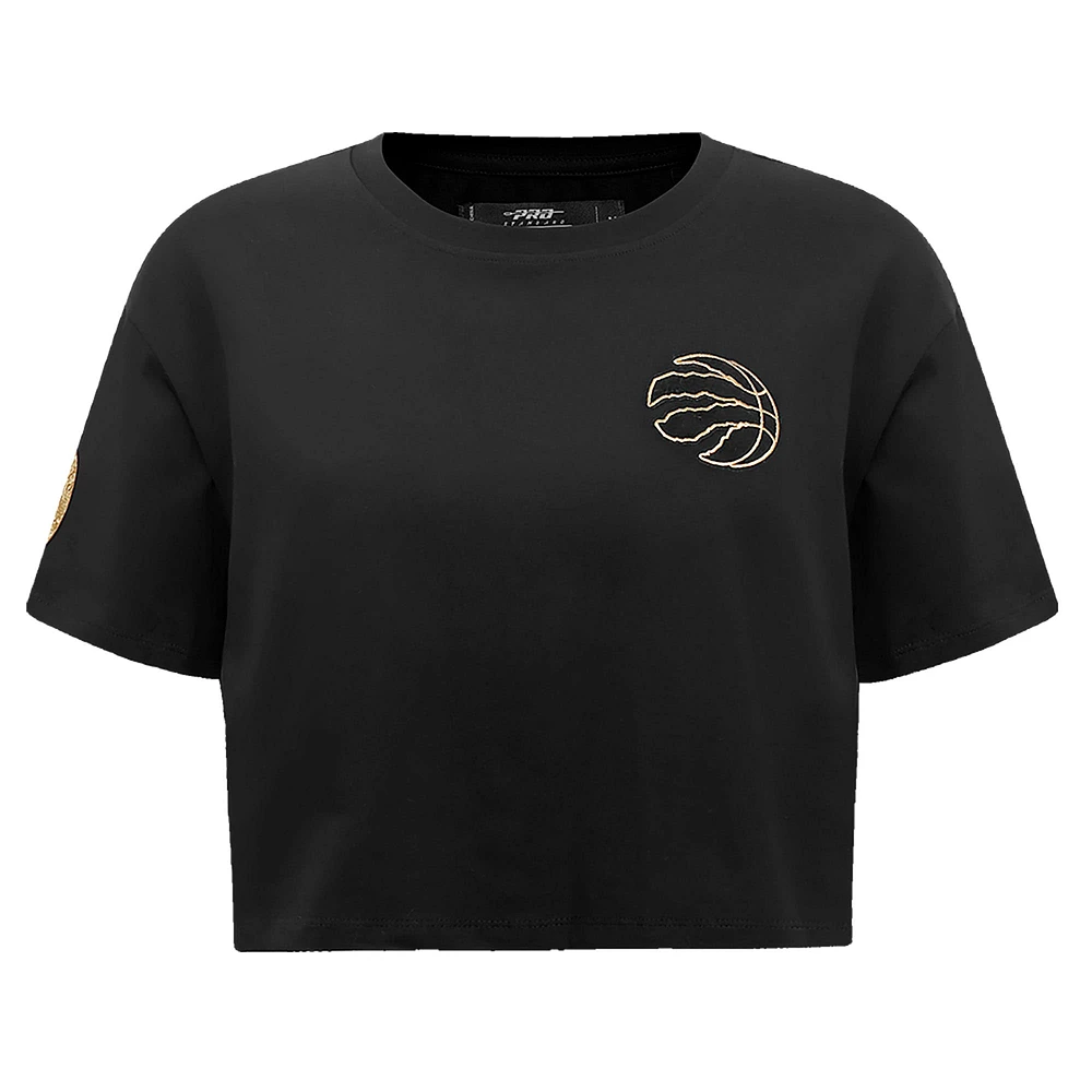 Women's Pro Standard Black Toronto Raptors Cropped T-Shirt