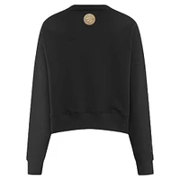 Women's Pro Standard  Black Toronto Raptors Glam Cropped Pullover Sweatshirt