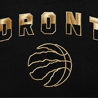 Women's Pro Standard  Black Toronto Raptors Glam Cropped Pullover Sweatshirt