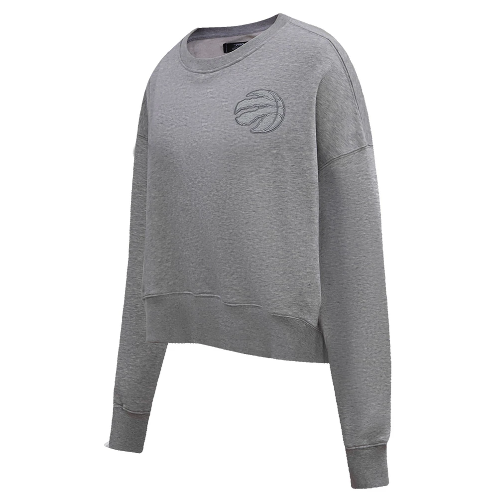 Women's Pro Standard Gray Toronto Raptors Neutral Fleece Pullover Sweatshirt