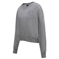 Women's Pro Standard Gray Toronto Raptors Neutral Fleece Pullover Sweatshirt