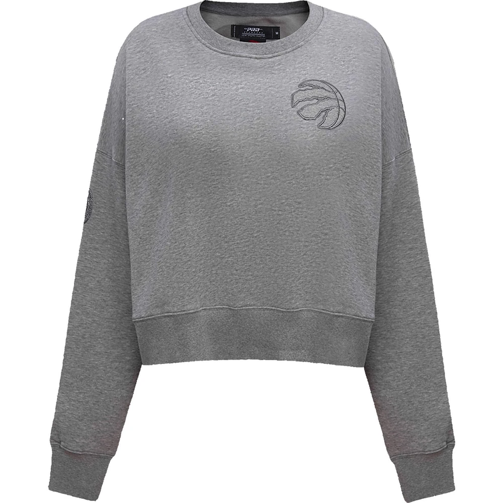 Women's Pro Standard Gray Toronto Raptors Neutral Fleece Pullover Sweatshirt