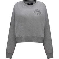 Women's Pro Standard Gray Toronto Raptors Neutral Fleece Pullover Sweatshirt