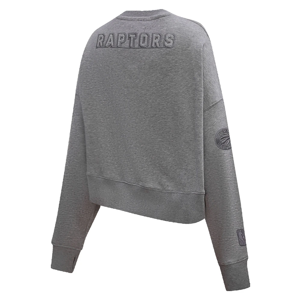 Women's Pro Standard Gray Toronto Raptors Neutral Fleece Pullover Sweatshirt