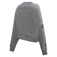 Women's Pro Standard Gray Toronto Raptors Neutral Fleece Pullover Sweatshirt