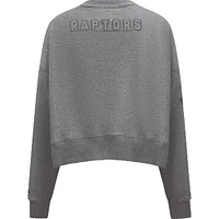 Women's Pro Standard Gray Toronto Raptors Neutral Fleece Pullover Sweatshirt