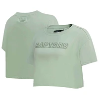 Women's Pro Standard Green Toronto Raptors Neutral Boxy Cropped T-Shirt